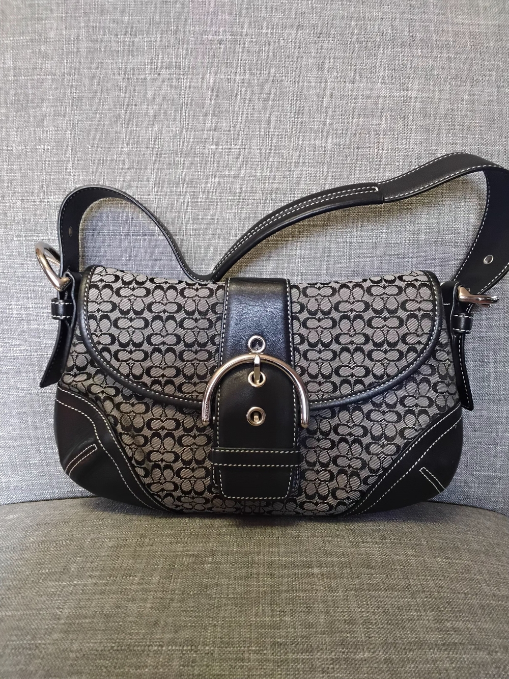 Coach VINTAGE Soho Signature Shoulder Bag, Black